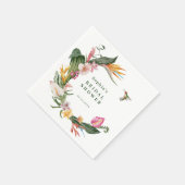 Serviette En Papier Couronne florale tropicale Invitation de mariage (Coin)