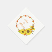 Serviette En Papier Couronne mariage de tournesol jaune (Coin)