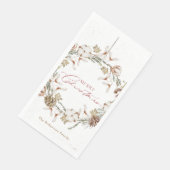 Serviette En Papier Couronne minimaliste de Noël (Coin)