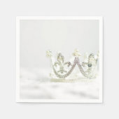 Serviette En Papier Couronne princesse d'argent (Devant)
