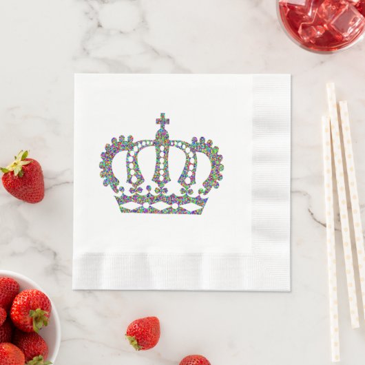 Serviette En Papier Couronne royale en motif (En situation)
