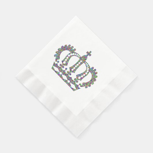 Serviette En Papier Couronne royale en motif (Coin)