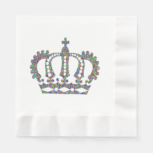 Serviette En Papier Couronne royale en motif (Devant)