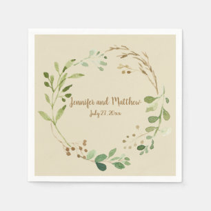 Serviette En Papier Couronne rustique Blé Stalks Berries