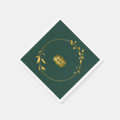 Serviette En Papier Couronne simple Emerald et Gold (Coin)