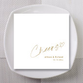 Serviette En Papier Courrier à la main : Mariage élégant