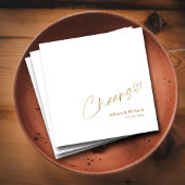 Serviette En Papier Courrier à la main : Mariage élégant