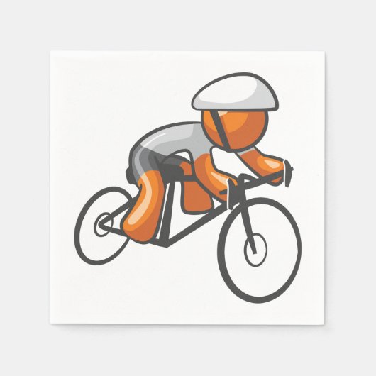 Serviette En Papier Cours à vélo Orange Racer Papier Serviettes (Devant)