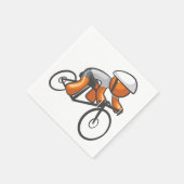 Serviette En Papier Cours à vélo Orange Racer Papier Serviettes (Coin)