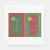 Serviette En Papier Cours de tennis Papier Naples (Devant)