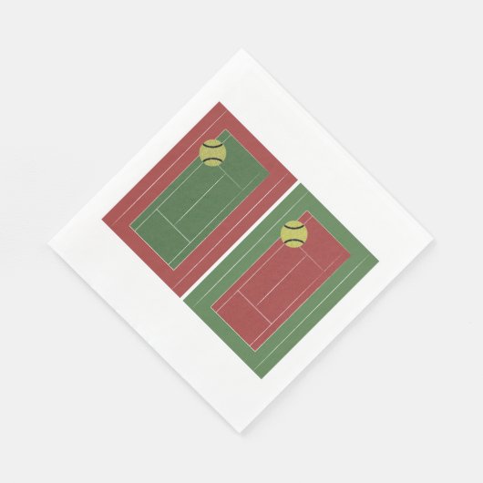 Serviette En Papier Cours de tennis Papier Naples (Coin)