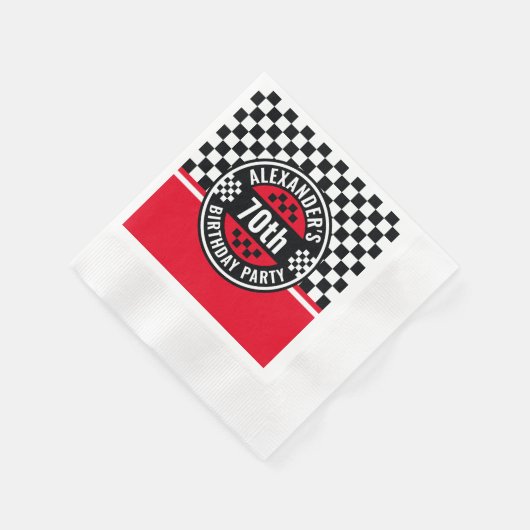 Serviette En Papier Course automobile À damiers Drapeau Anniversaire (Coin)