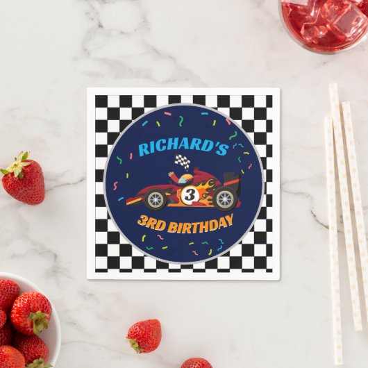 Serviette En Papier Course automobile haute-octane Course Anniversaire (En situation)
