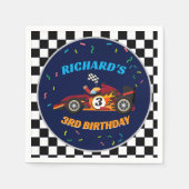 Serviette En Papier Course automobile haute-octane Course Anniversaire (Devant)