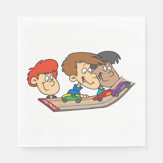 Serviette En Papier Course automobile pour enfants Pinewood Derby (Devant)