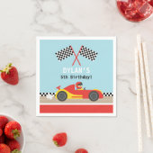 Serviette En Papier Course Automobile Racer Garçons Anniversaire (En situation)