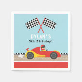 Serviette En Papier Course Automobile Racer Garçons Anniversaire (Devant)