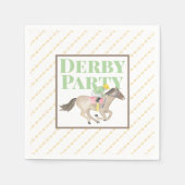 Serviette En Papier Course de jockey hippique du groupe Derby (Devant)