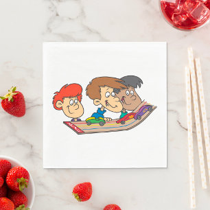 Serviette En Papier Course de voitures en bois pour enfants