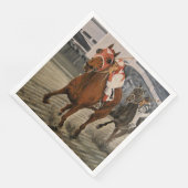 Serviette En Papier Course hippique classique où l'Underdog gagne (Coin)