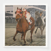 Serviette En Papier Course hippique classique où l'Underdog gagne (Devant)