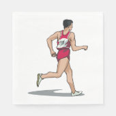 Serviette En Papier Course Walker Athlète Sports Runner en mouvement (Devant)