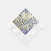 Serviette En Papier courtepointe calico florale bleue (Coin)