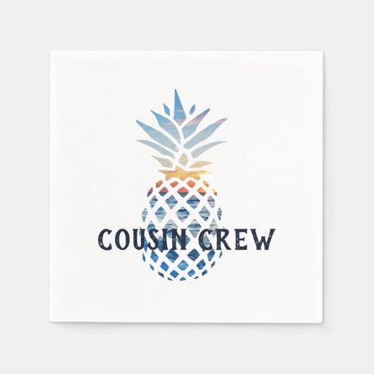 Serviette En Papier Cousin Crew personnalisé pour un coucher de soleil (Devant)