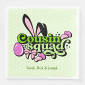 Serviette En Papier Cousin Squand Bunny OEuf de Pâques (Devant)