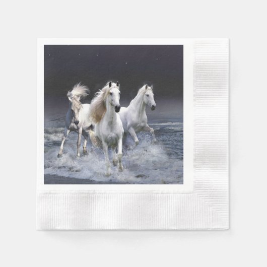 Serviette En Papier Coussin de chevaux au galop (Devant)