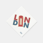 Serviette En Papier Coutume bleu Londres (Coin)