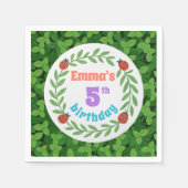 Serviette En Papier Coutume Ladybug & Leaf 5e anniversaire (Devant)