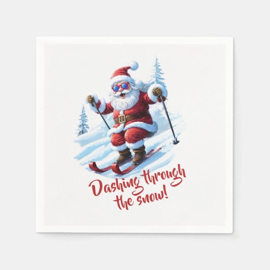 Serviette En Papier Coutume tendance Rouge Santa Claus Fantaisie Noël (Devant)