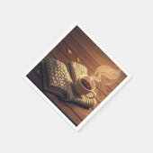 Serviette En Papier Couverture chaude et boisson fumante (Coin)