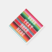 Serviette En Papier couverture de poncho mexicain cinco de mayo, texte (Coin)