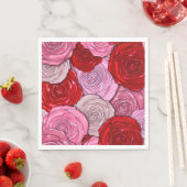 Serviette En Papier Couverture des Roses (En situation)