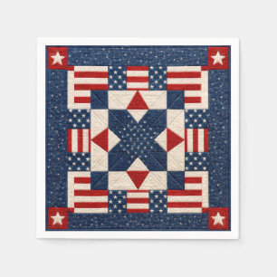 Serviette En Papier Couvre-lit étoilé patriotique américain