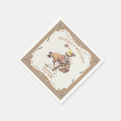 Serviette En Papier Cow-boy de l'Ouest Bronco Bucking 2 (Coin)