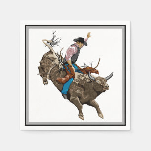 Serviette En Papier Cow-boy du rodéo du Vieux-Ouest