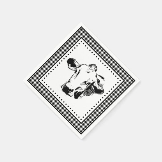 Serviette En Papier Cow En vichy Ferme (Coin)