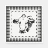 Serviette En Papier Cow En vichy Ferme (Devant)