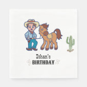 Serviette En Papier Cowboy Anniversaire Rodeo Party (Devant)
