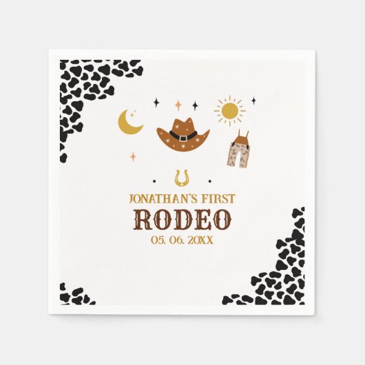 Serviette En Papier Cowboy Birthday Boy (Devant)