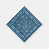 Serviette En Papier Cowboy bleu et blanc (Coin)