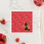 Serviette En Papier Cowboy Boot Spire Silhouette HOWDY red bandana (En situation)