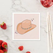 Serviette En Papier Cowboy Casquette Beige neutre (En situation)