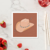 Serviette En Papier Cowboy Casquette rouille Terracotta (En situation)