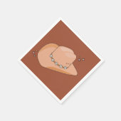 Serviette En Papier Cowboy Casquette rouille Terracotta (Coin)