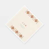 Serviette En Papier Cowboy Country Western Desert Terracotta Mariage (Coin)