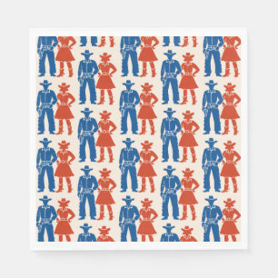 Serviette En Papier Cowboy & Cowgirl Americana